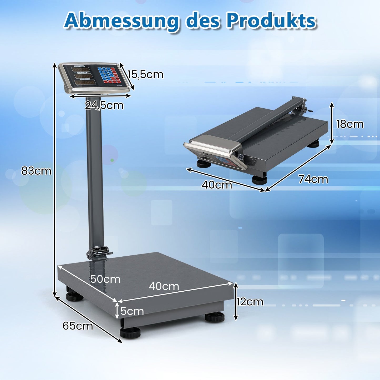 Digital Platform Scale 300kg/50g with Price Calculator