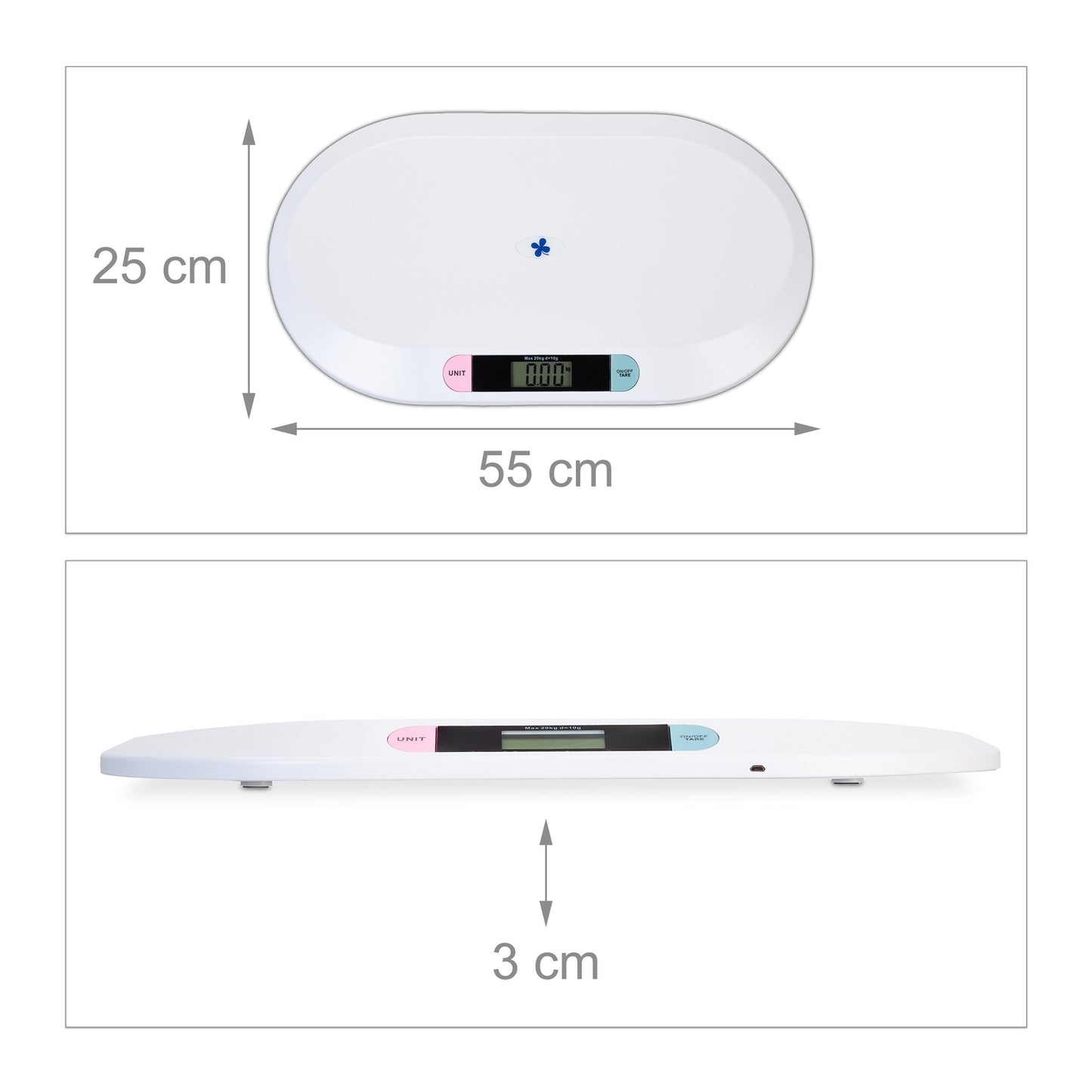 Digital baby scale with USB cable