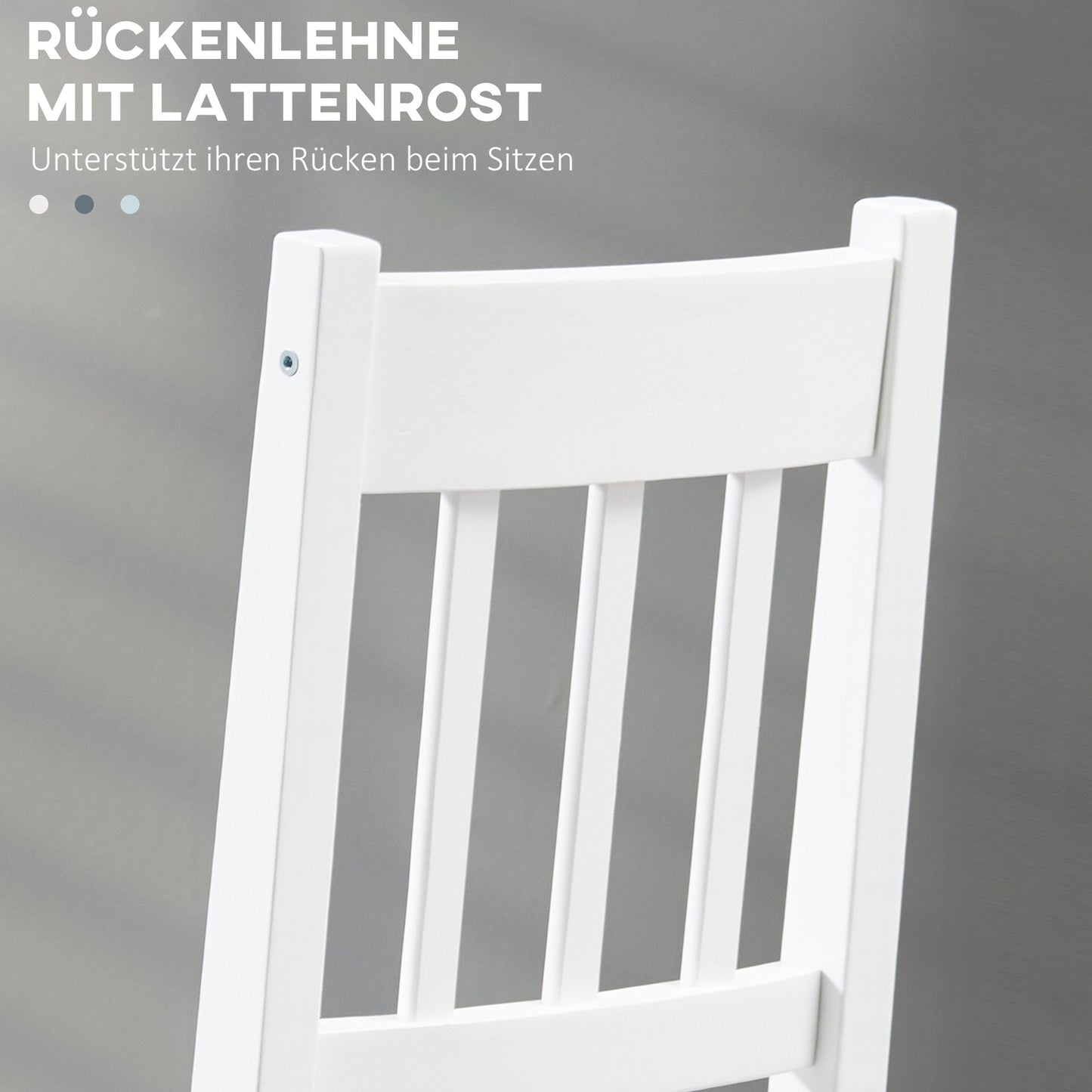 Set of dining room chairs, pine, grey, 41x46.5x85.5 cm