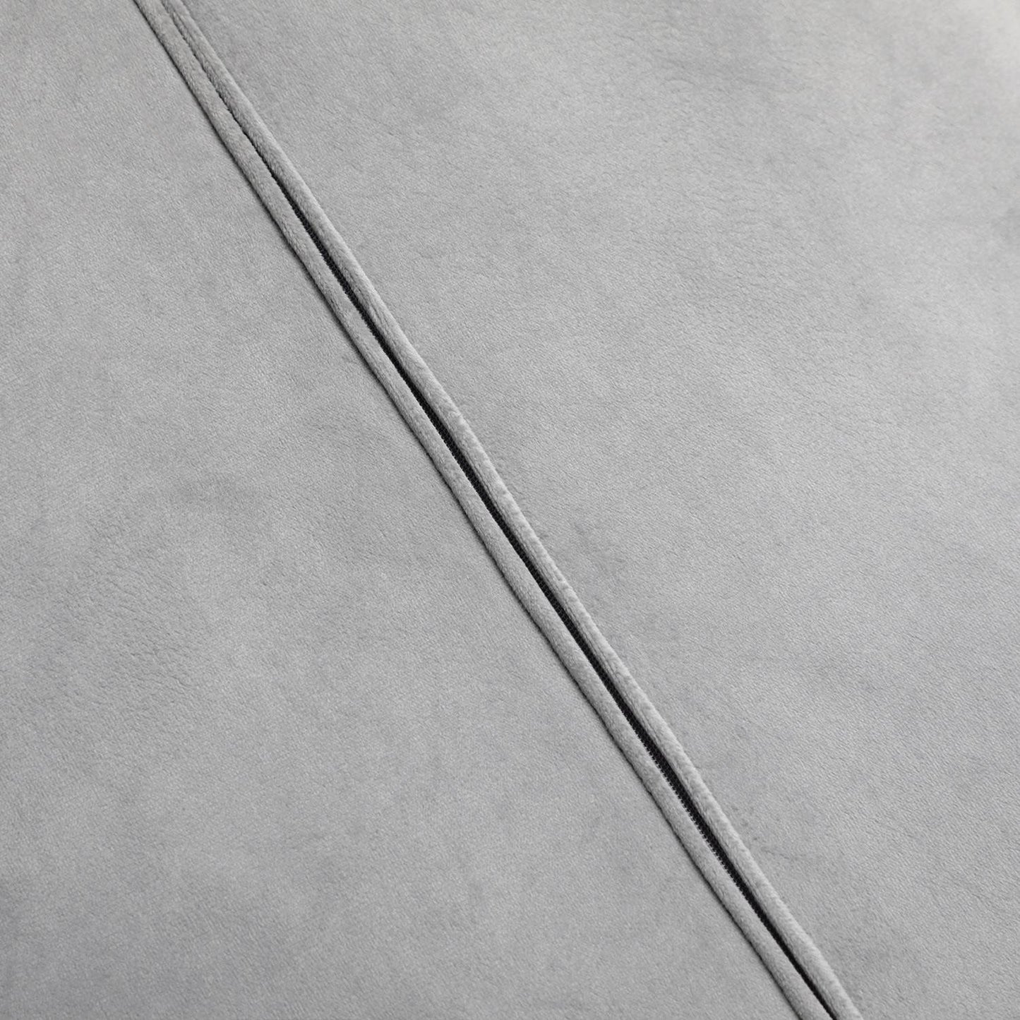 Gray velvet dining room chairs, set of 4 - Steel frame, 46x65x87 cm