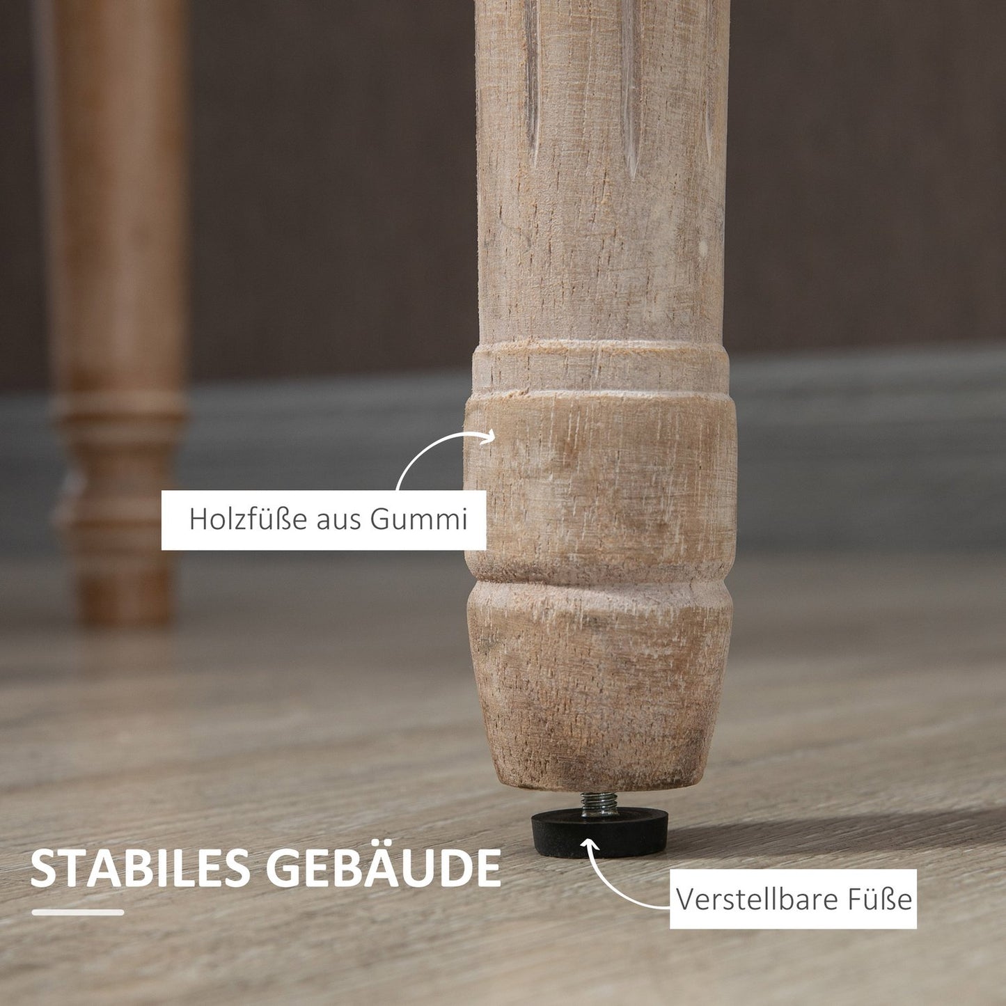 Gray upholstered dining chairs, set of 2 - Rattan back, linen look