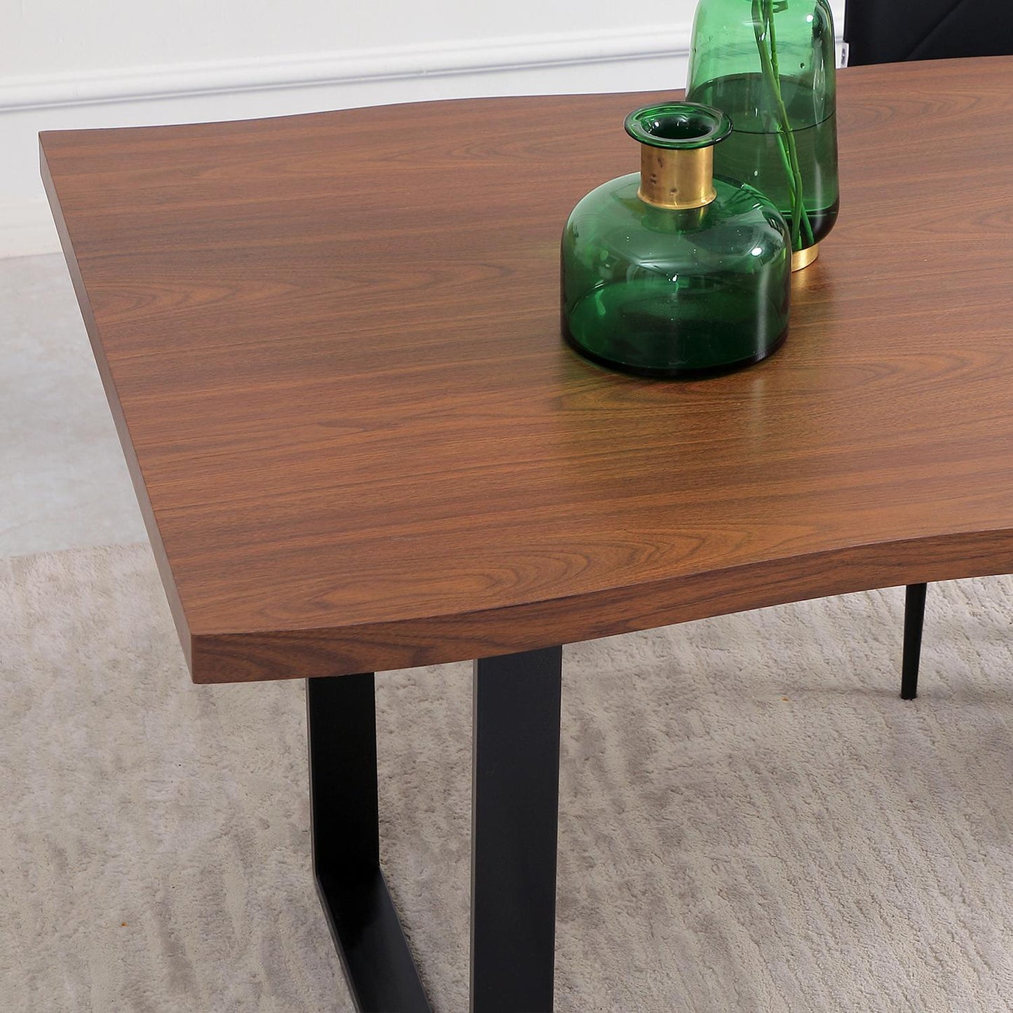 Industrial Steel Dining table for 6, 160x85x75 cm, Brown