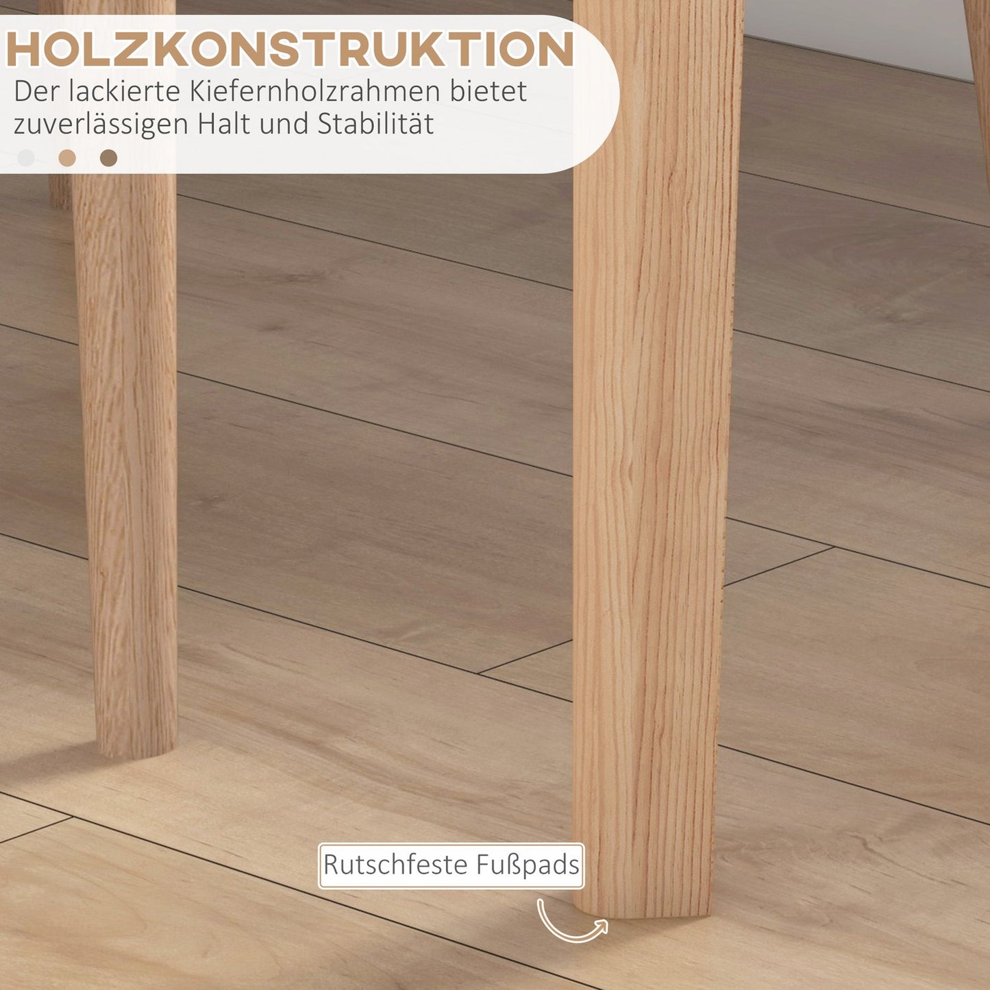 Round dining table for 2, solid wood, 75 cm, white finish