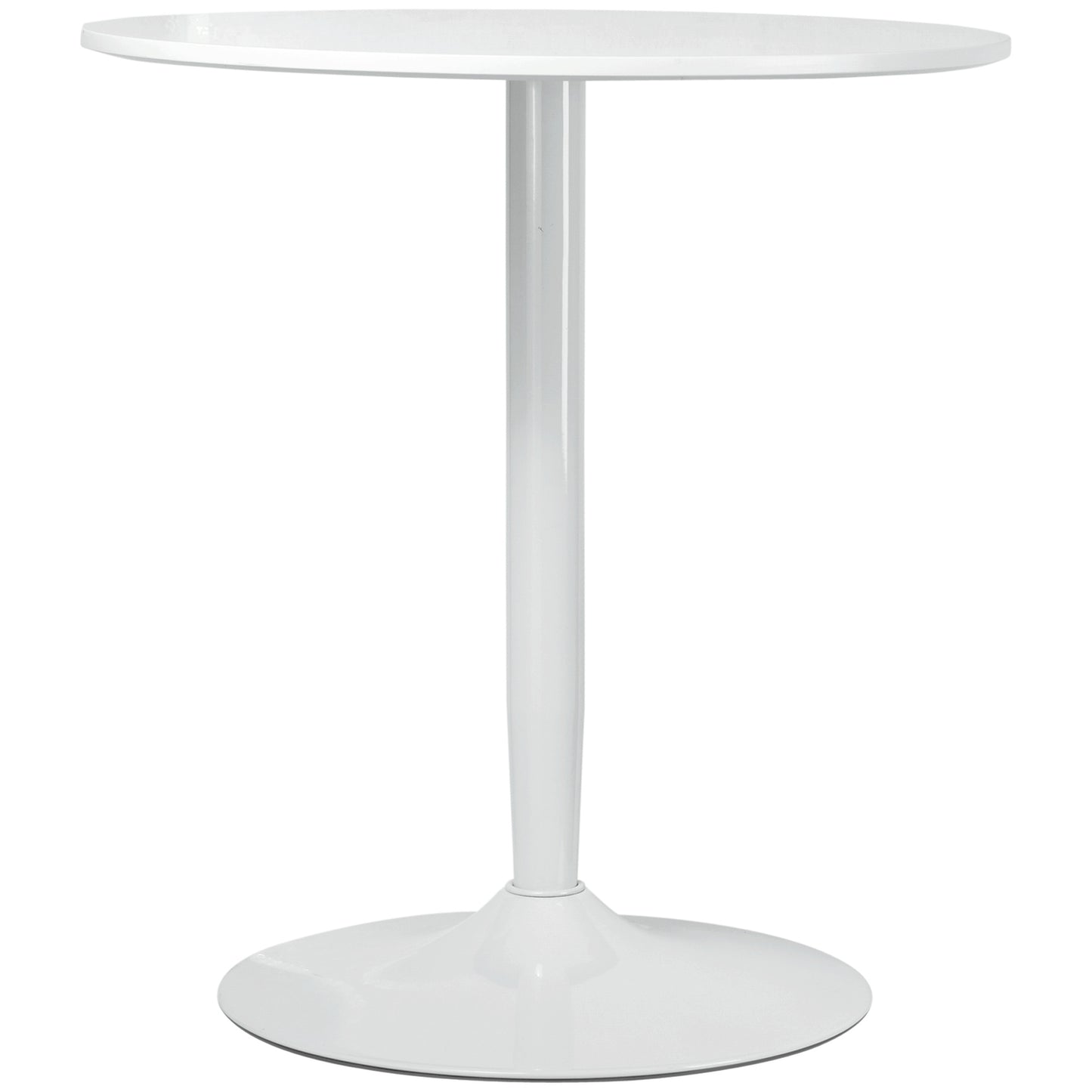 Round dining table, Modern White, Steel legs, Ø70 x 75 cm