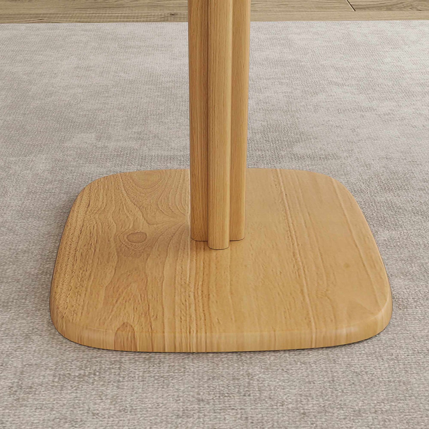 Dining Table, Rubberwood, 70x70 cm, Rounded Corners