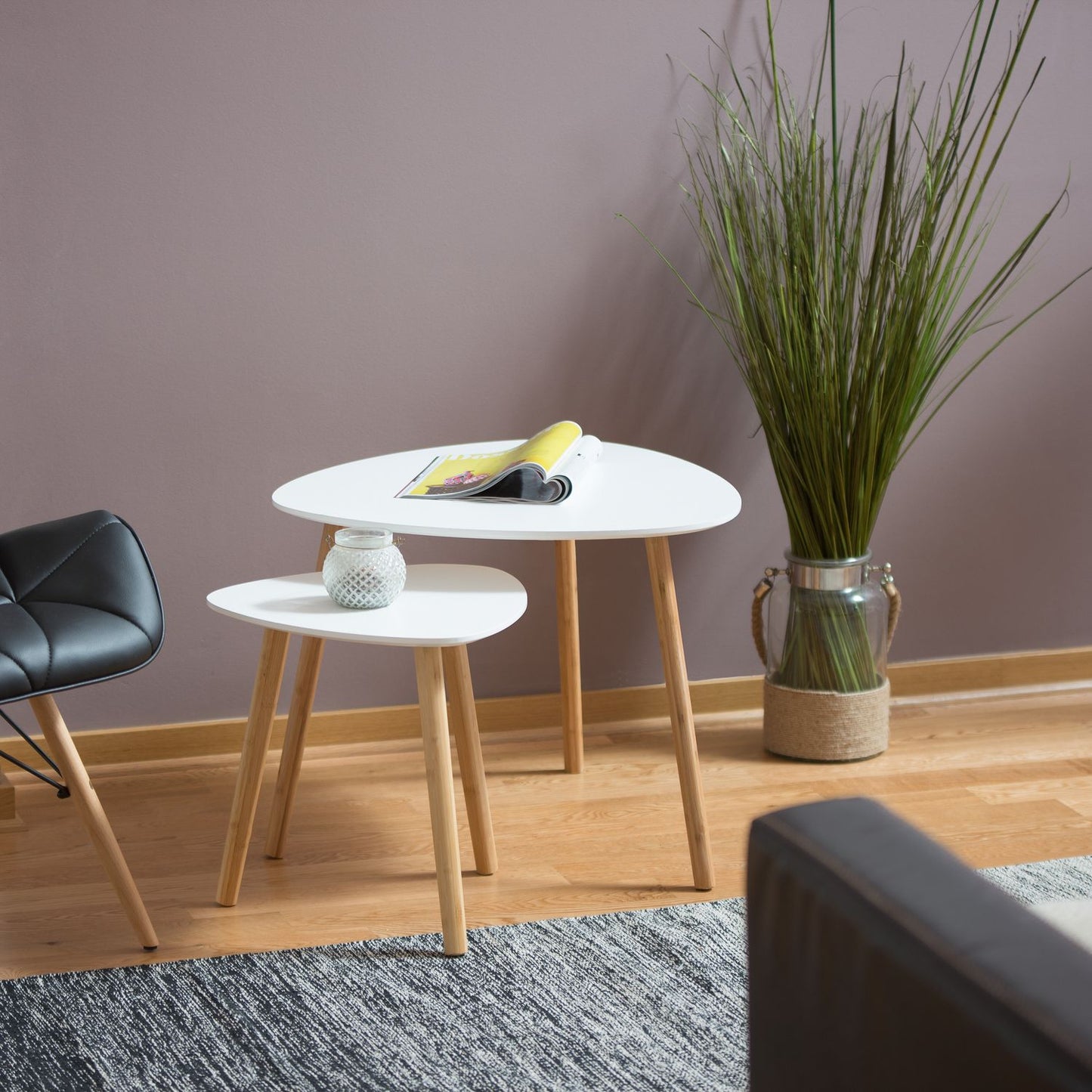 Dining table set of 2 in Scandinavian design