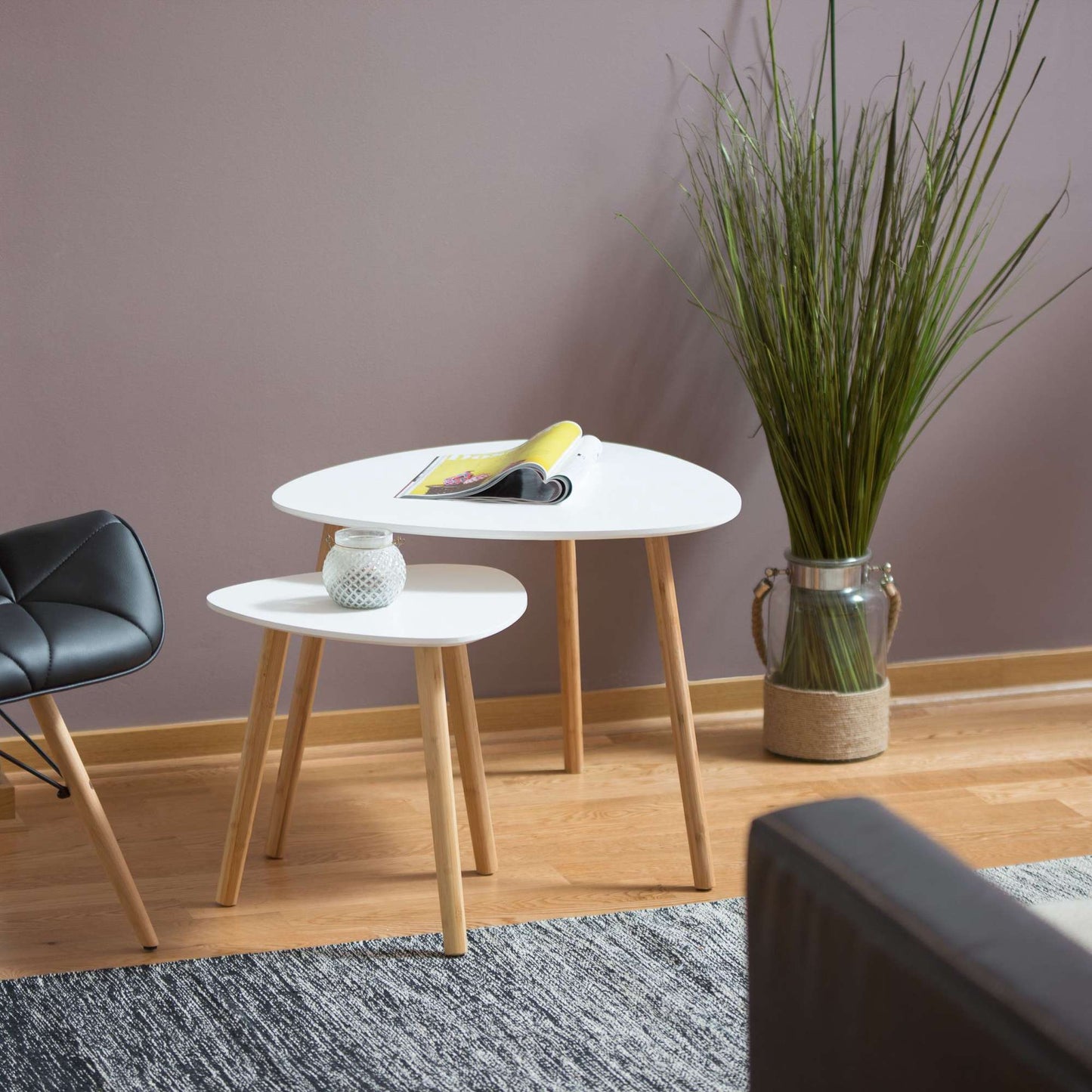 Dining table set of 2 in Scandinavian design