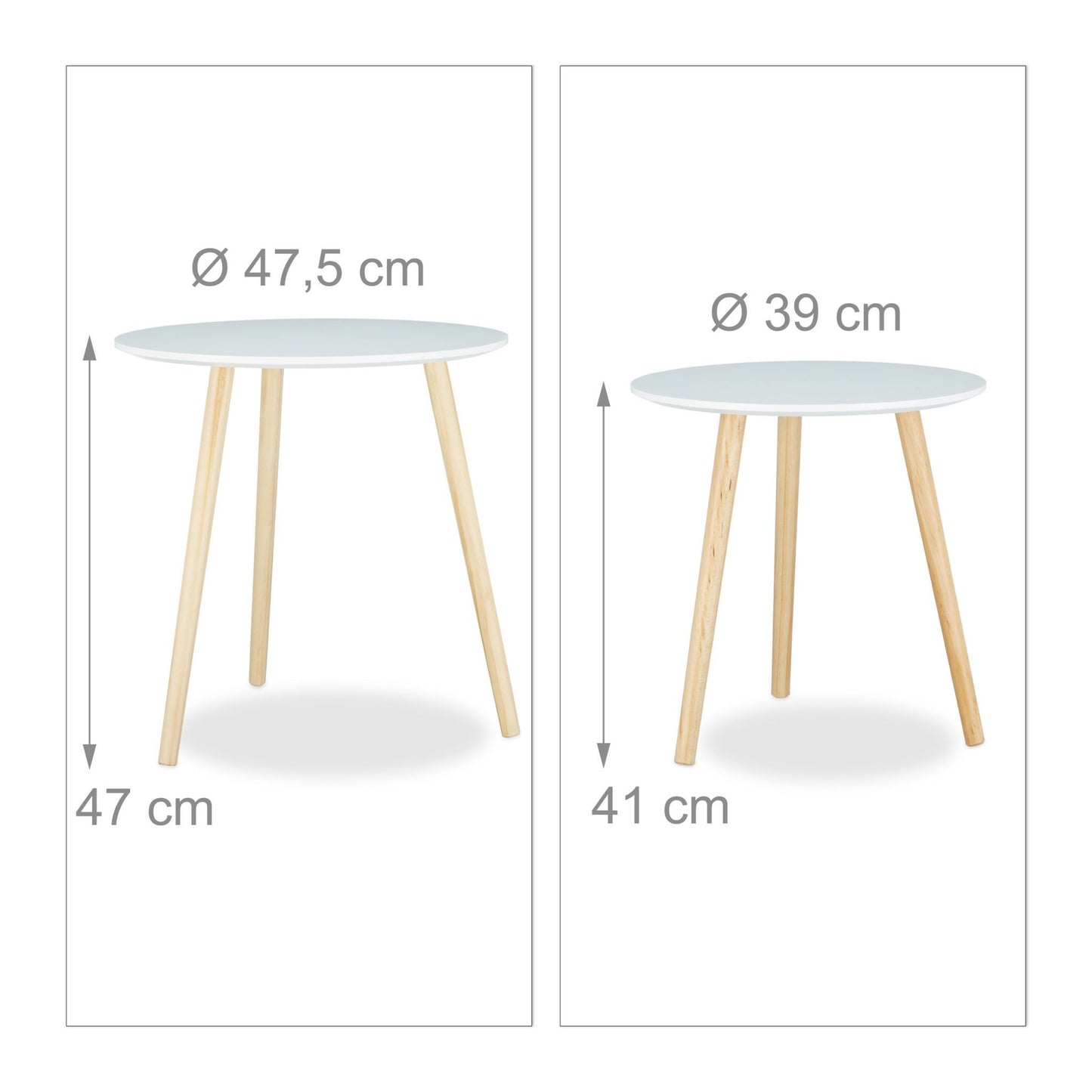 Dining table set of 2 in Scandinavian style