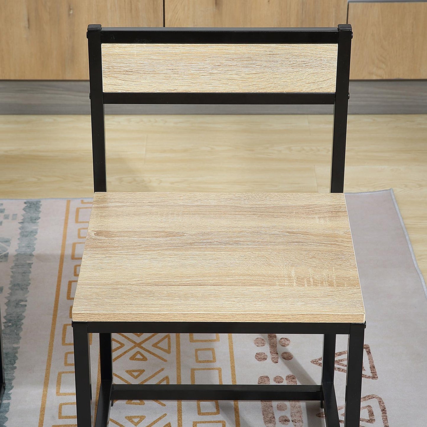 Oak Dining table set - 2 chairs, small space solution