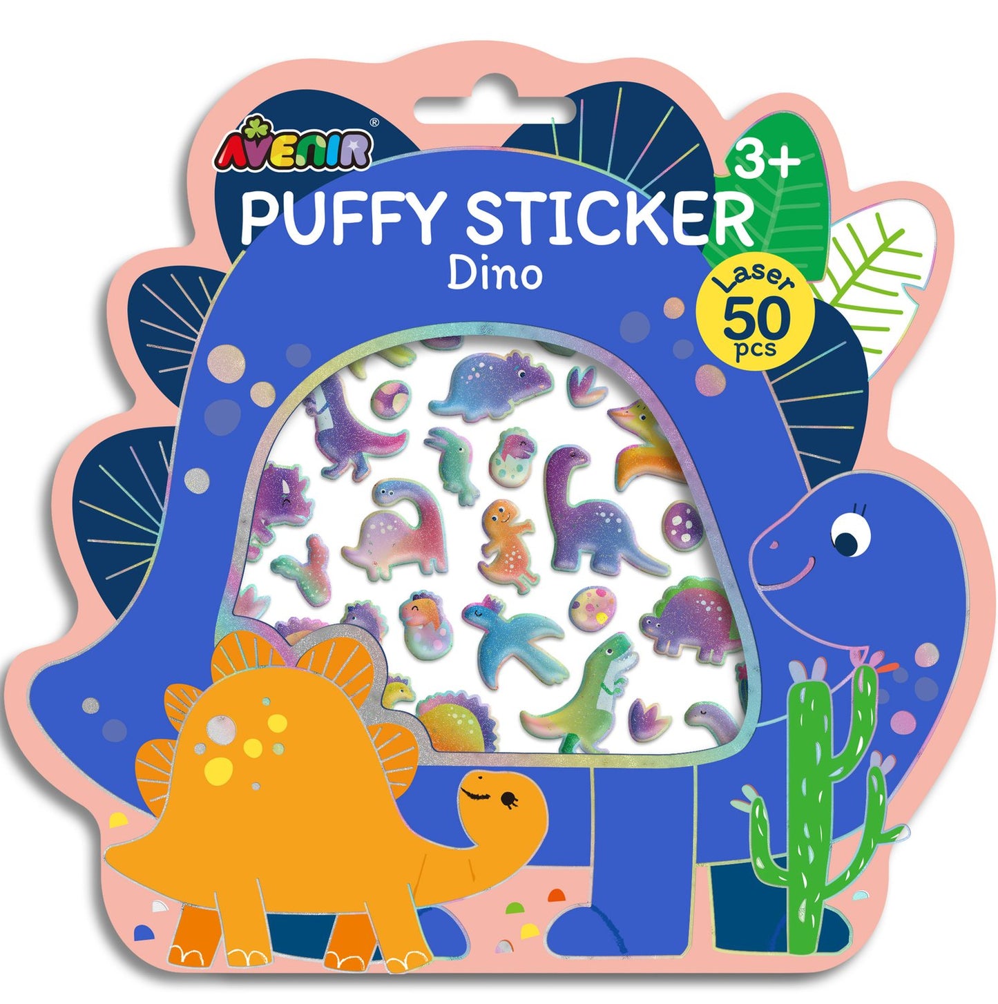 Dino Puffy Stickers for Kids, Fun and Colorful Designs