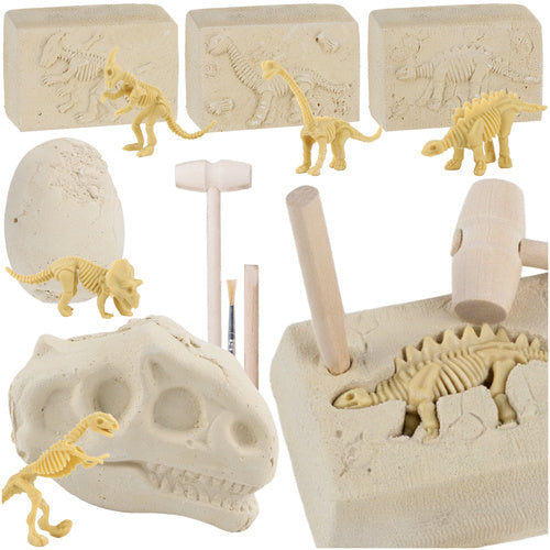 Dinosaur Excavation Kit for Kids – 5 Skeletons, Tools Included