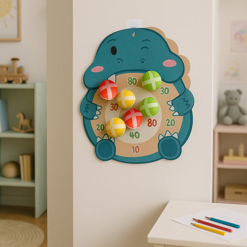Dinosaur Shooting Game for Kids, Foam Balls & Shield
