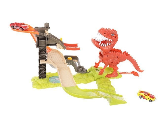 Dinosaur launcher track + 2 cars