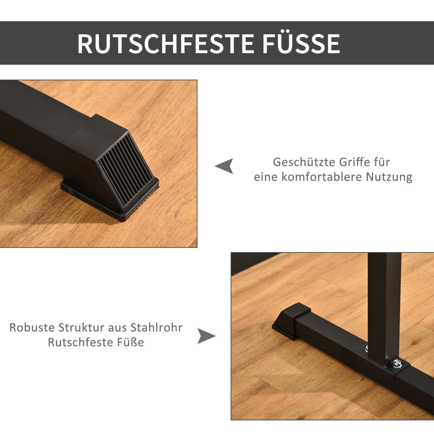 Dip station for abdominal and back training - steel, black, 104x70.5x122 cm