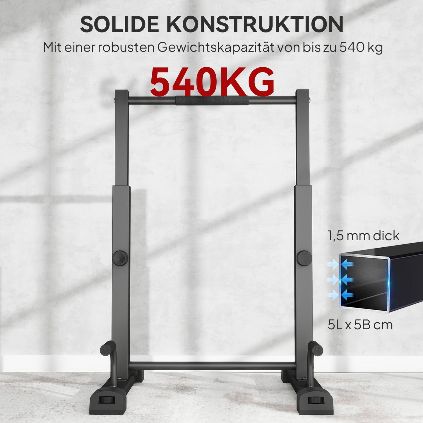 Dip Station – 540 kg capacity, adjustable height Fitness Bars
