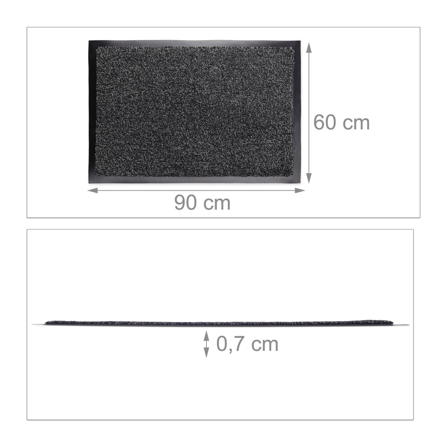 Dirt collecting mat gray
