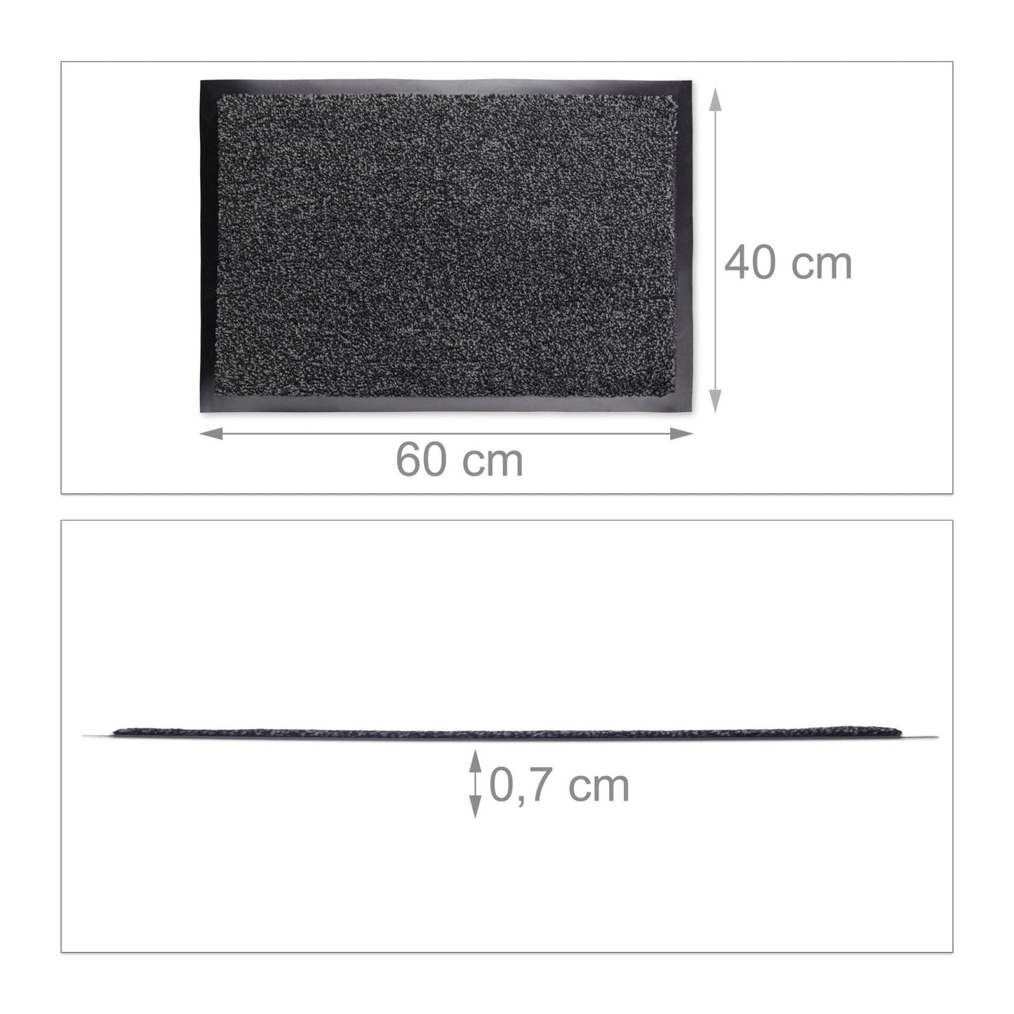 Dirt collecting mat gray