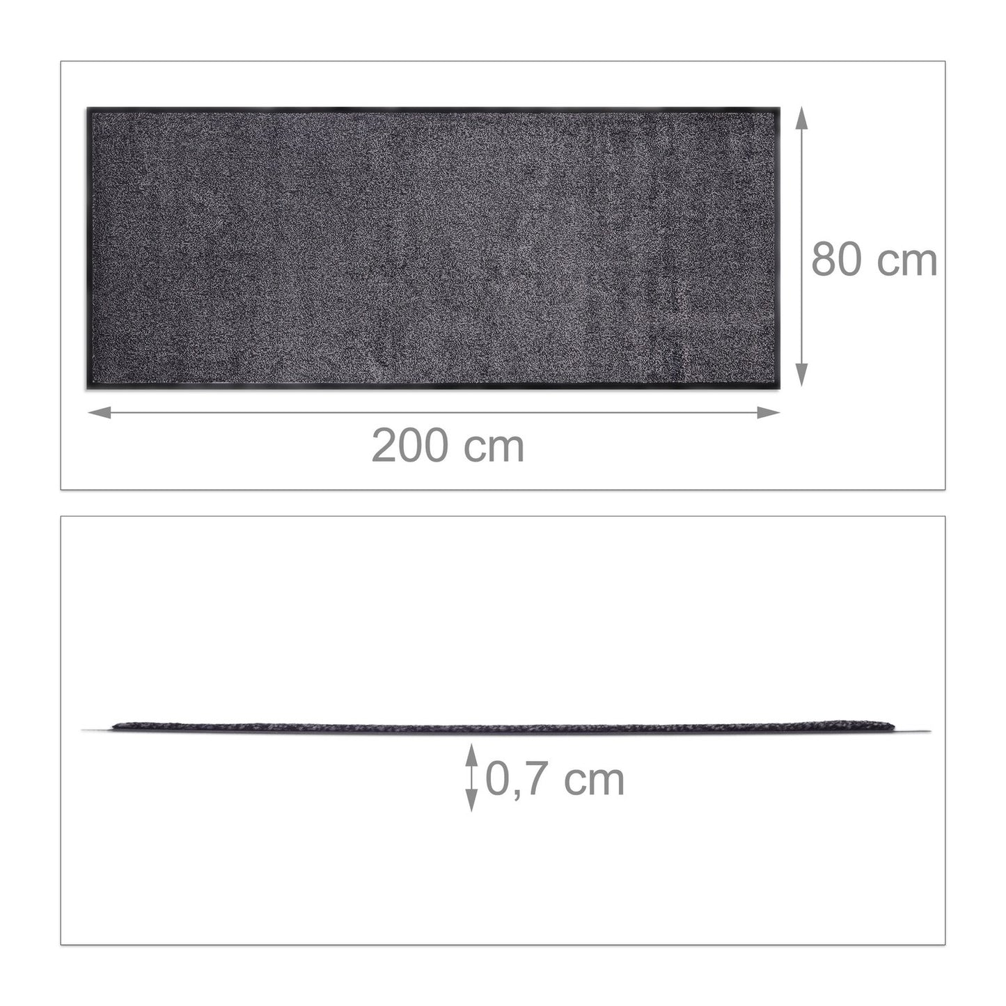 Dirt collecting mat gray