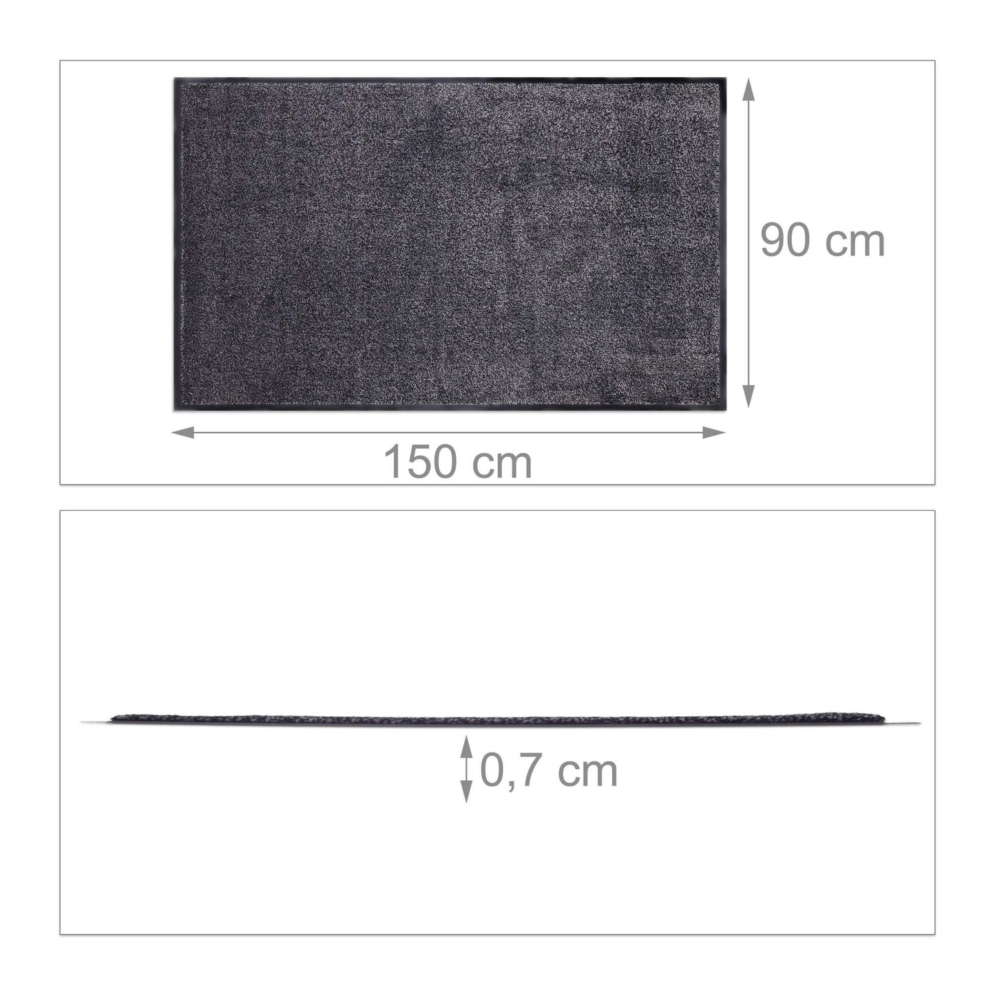 Dirt collecting mat gray
