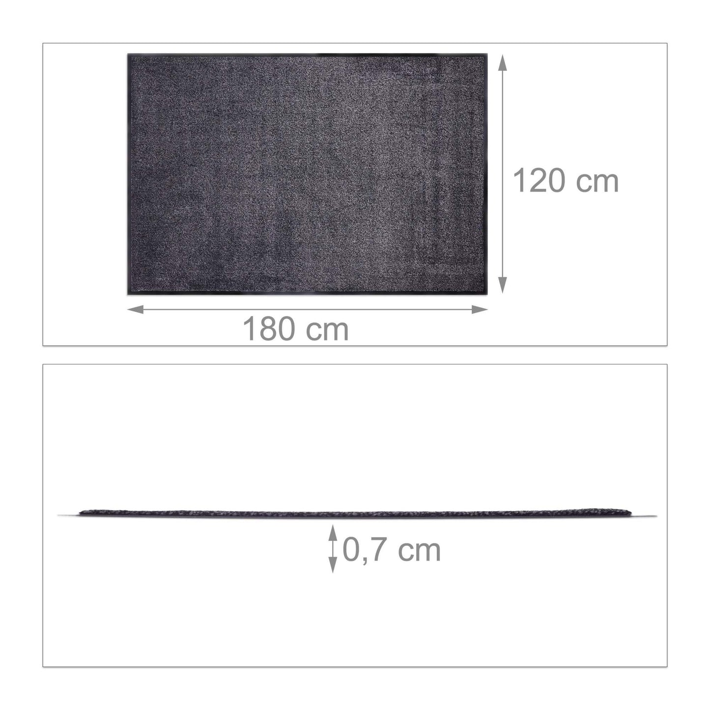 Dirt collecting mat gray