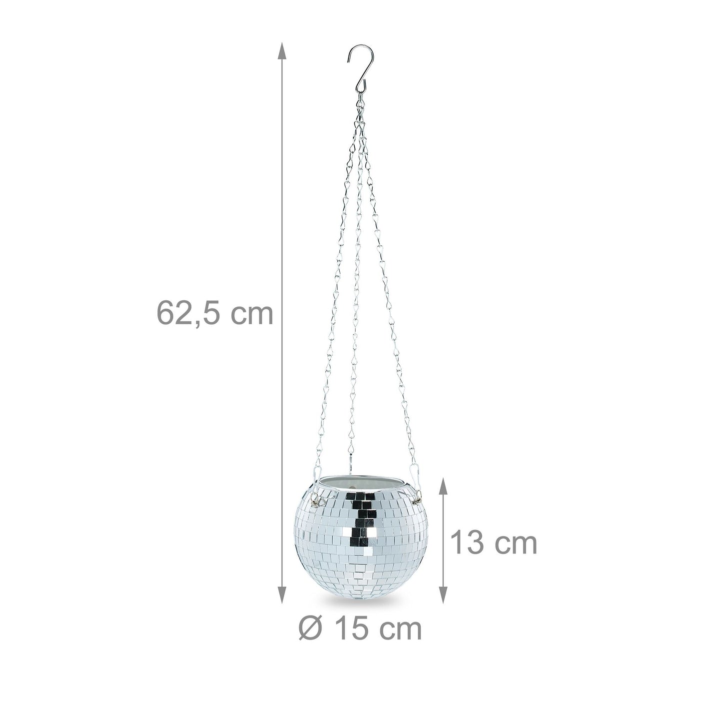Disco Ball Hanging Plant Pot – Mirrored Light Effects
