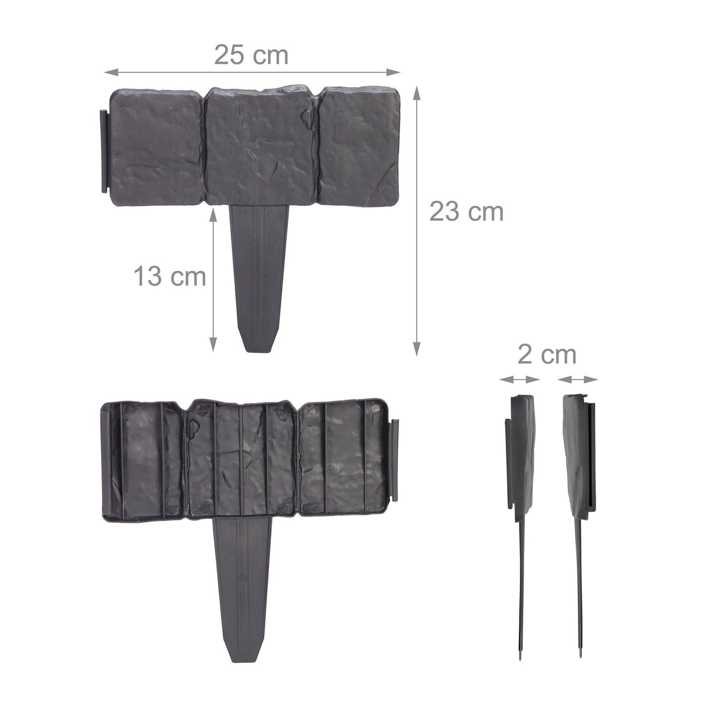 Discount edge stone-look set of 10 anthracite