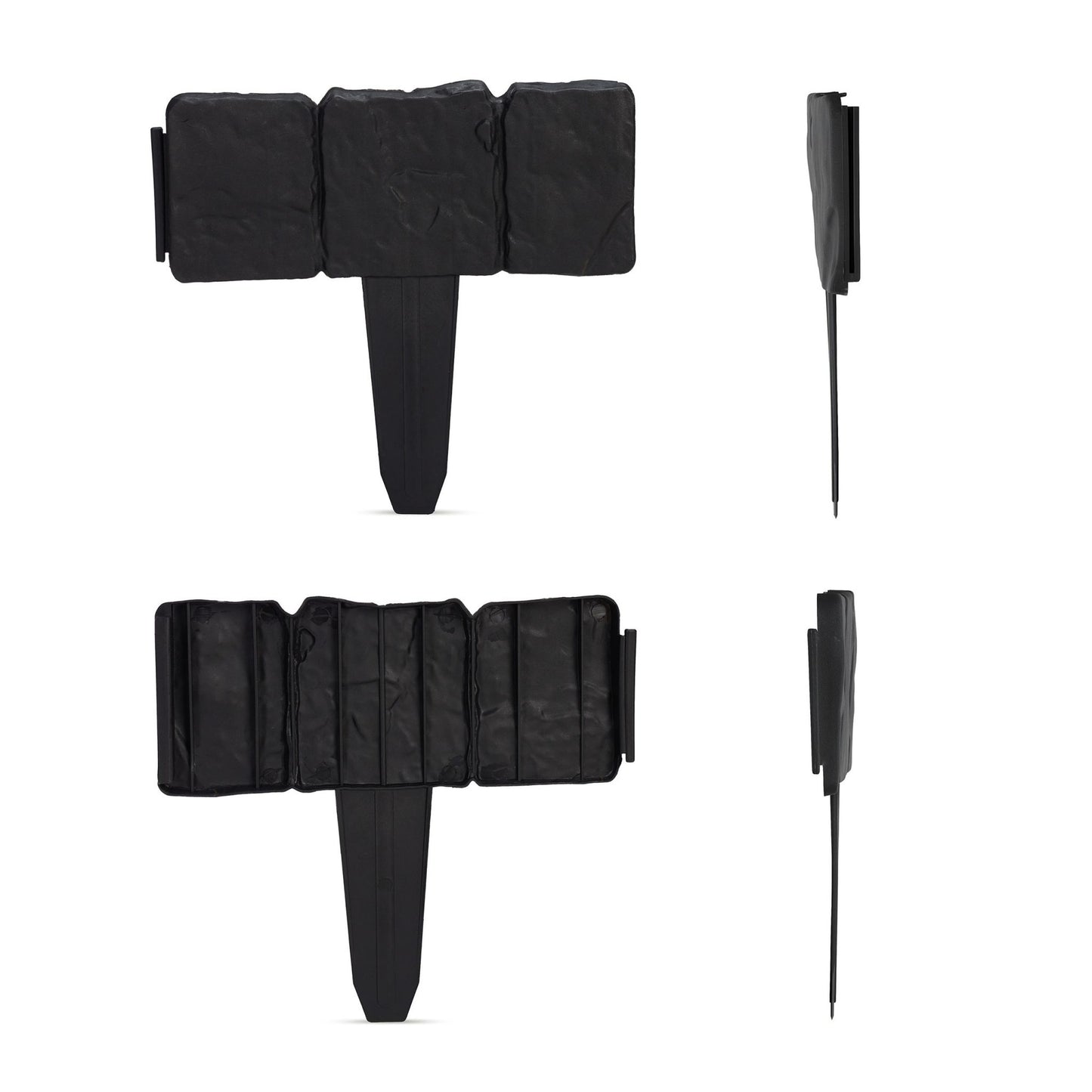Discount edge stone-look set of 10 black