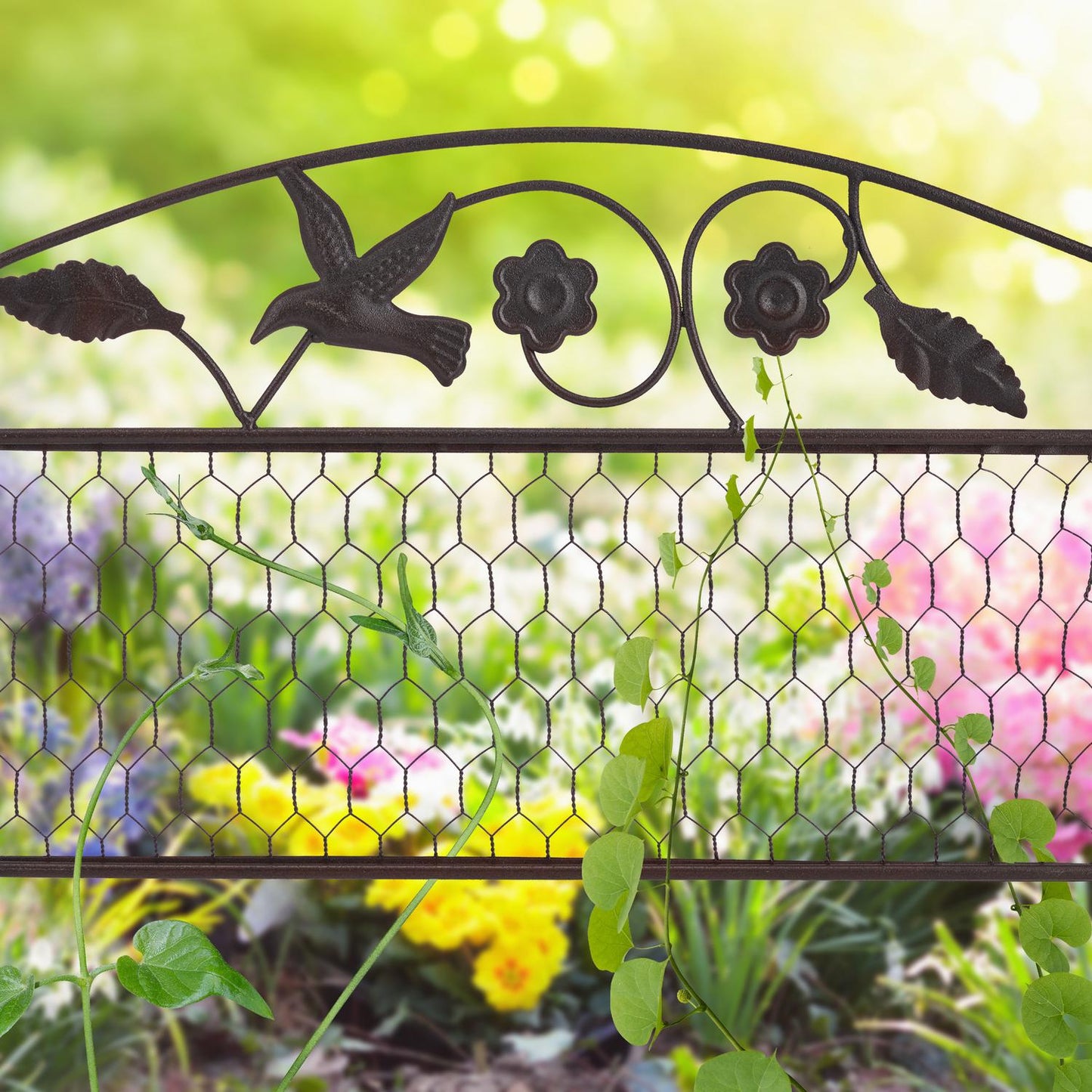 Discount fence 4 panels dark brown
