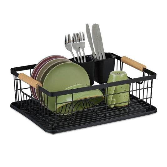 Dish drainer with drip tray