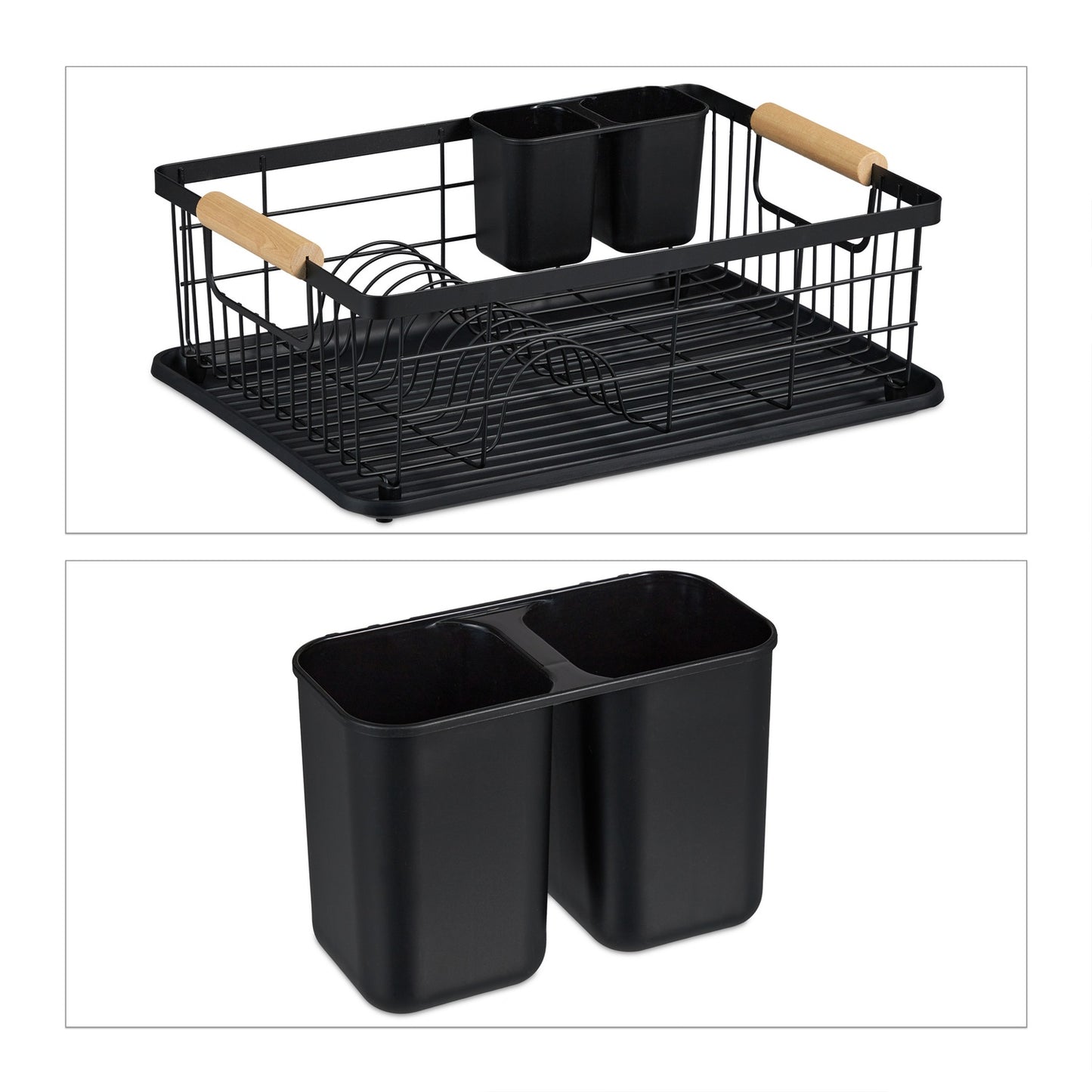 Dish drain with drip tray
