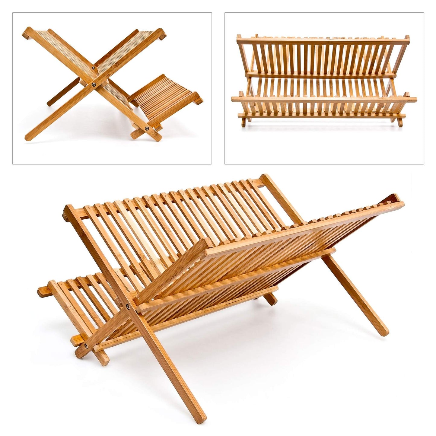 Dish rack CROSS bamboo 42 cm