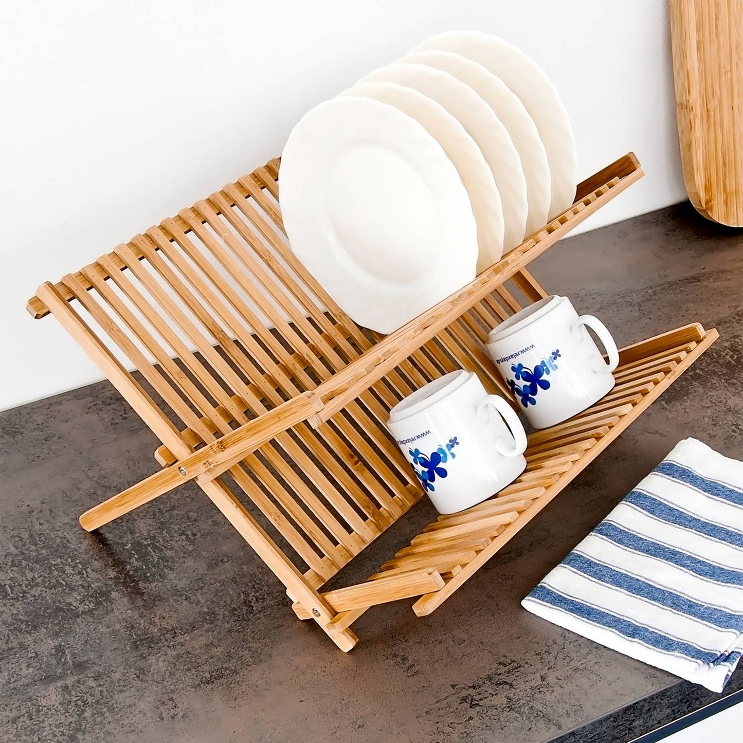 Dish rack CROSS bamboo 42 cm