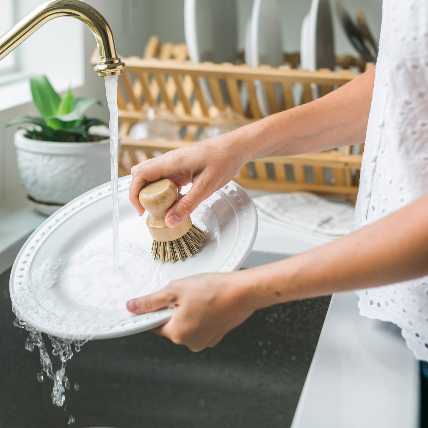 Dish rack CROSS with cutlery basket