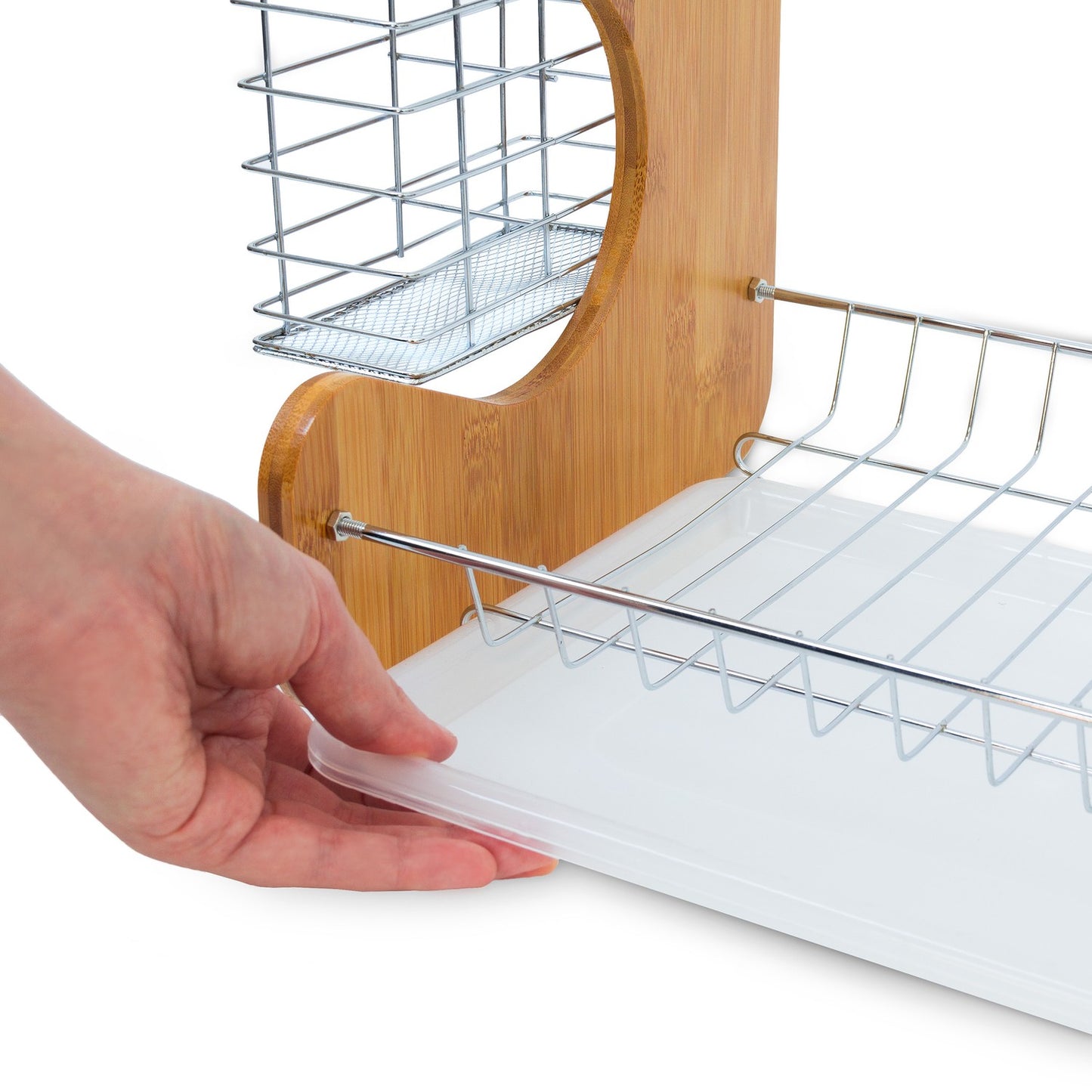 Dish rack bamboo 2 levels