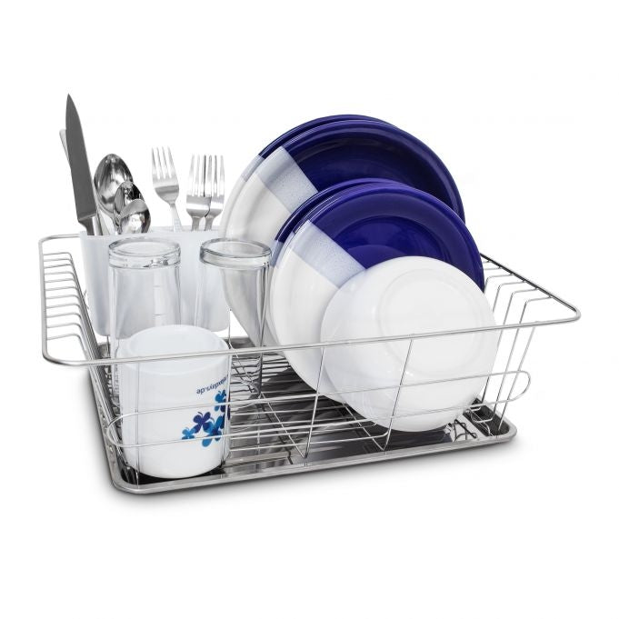 Dish rack with cutlery basket L