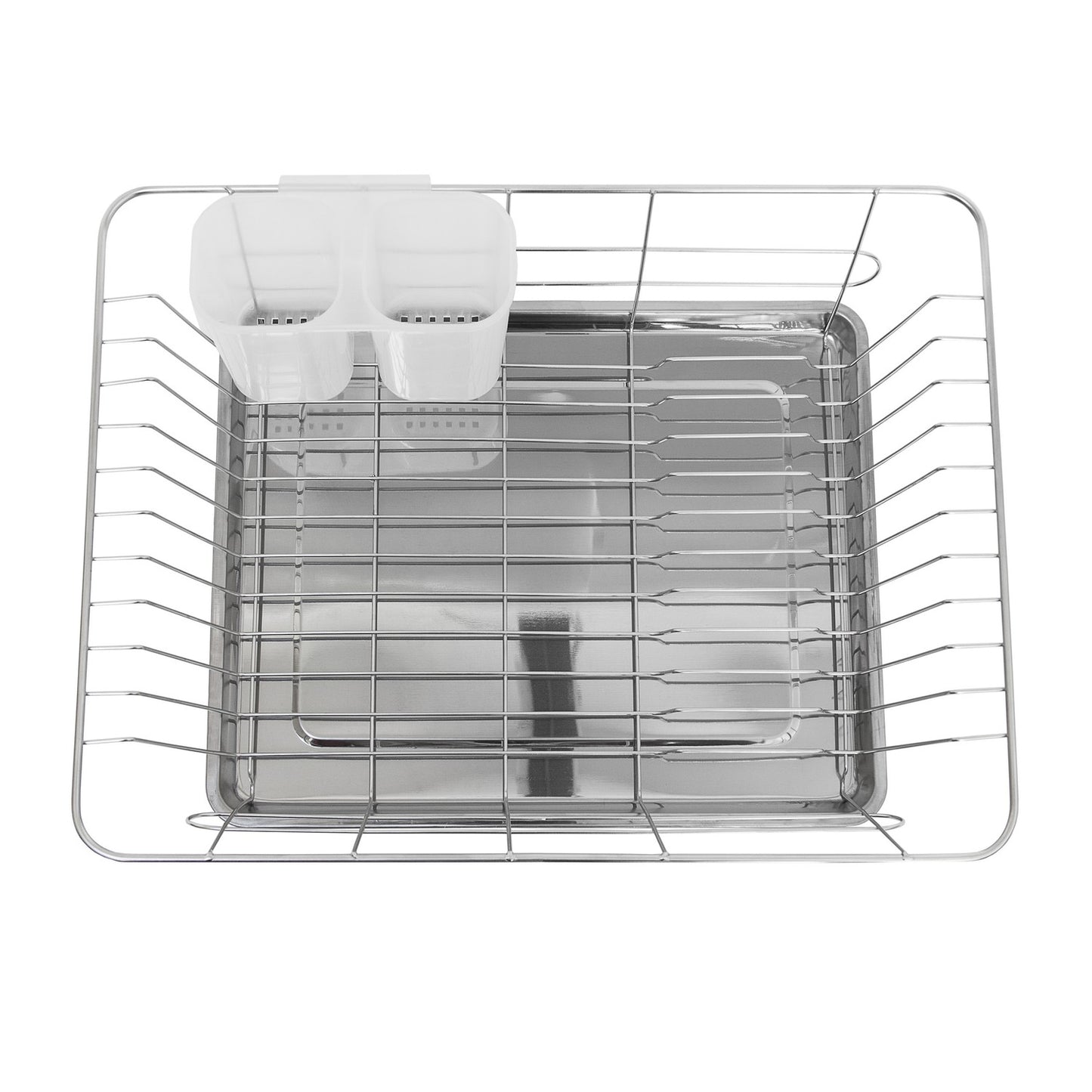 Dish rack with cutlery basket L