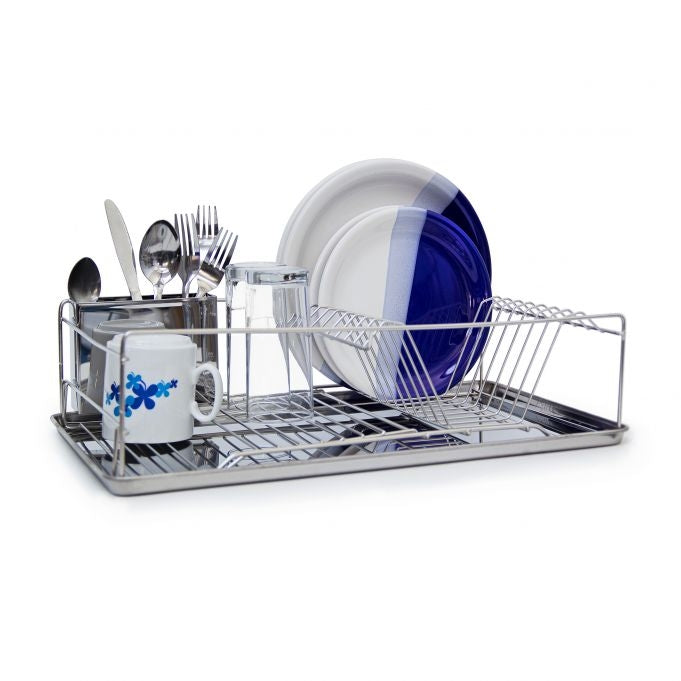 Dish rack with cutlery basket XL