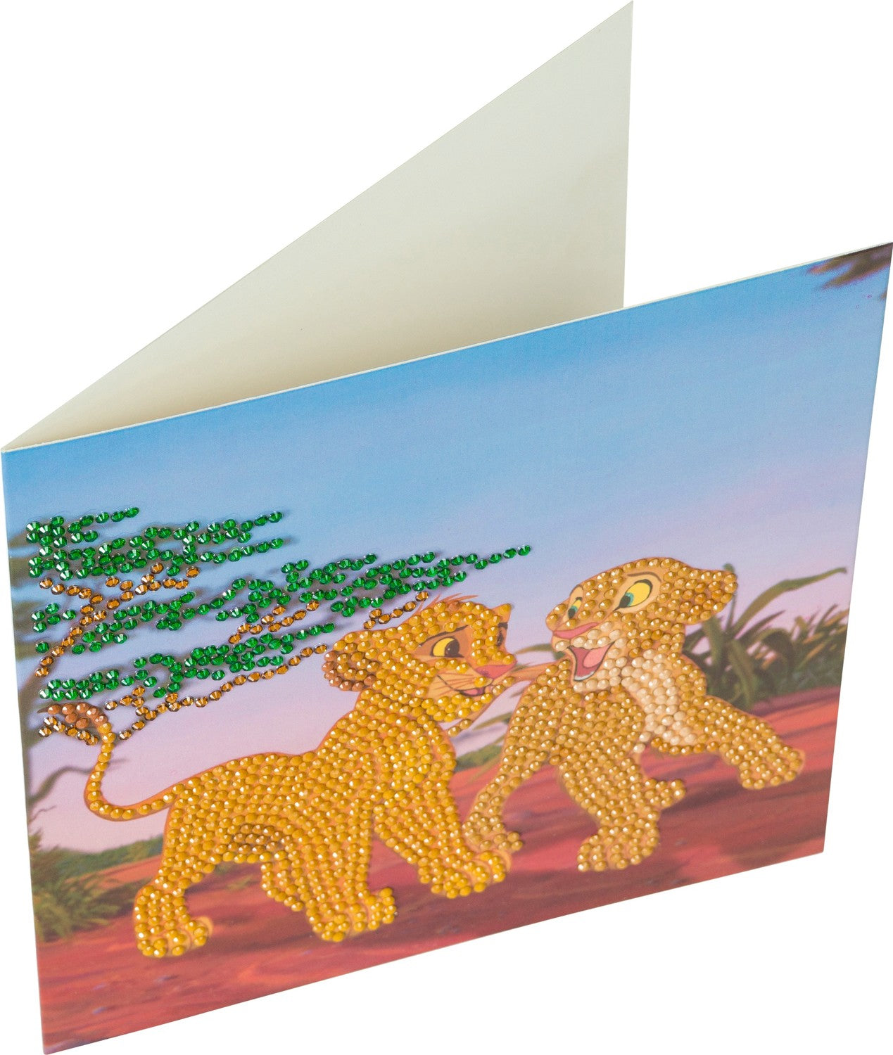 Disney Crystal Art Card Simba And Nala, 18 X 18 Cm