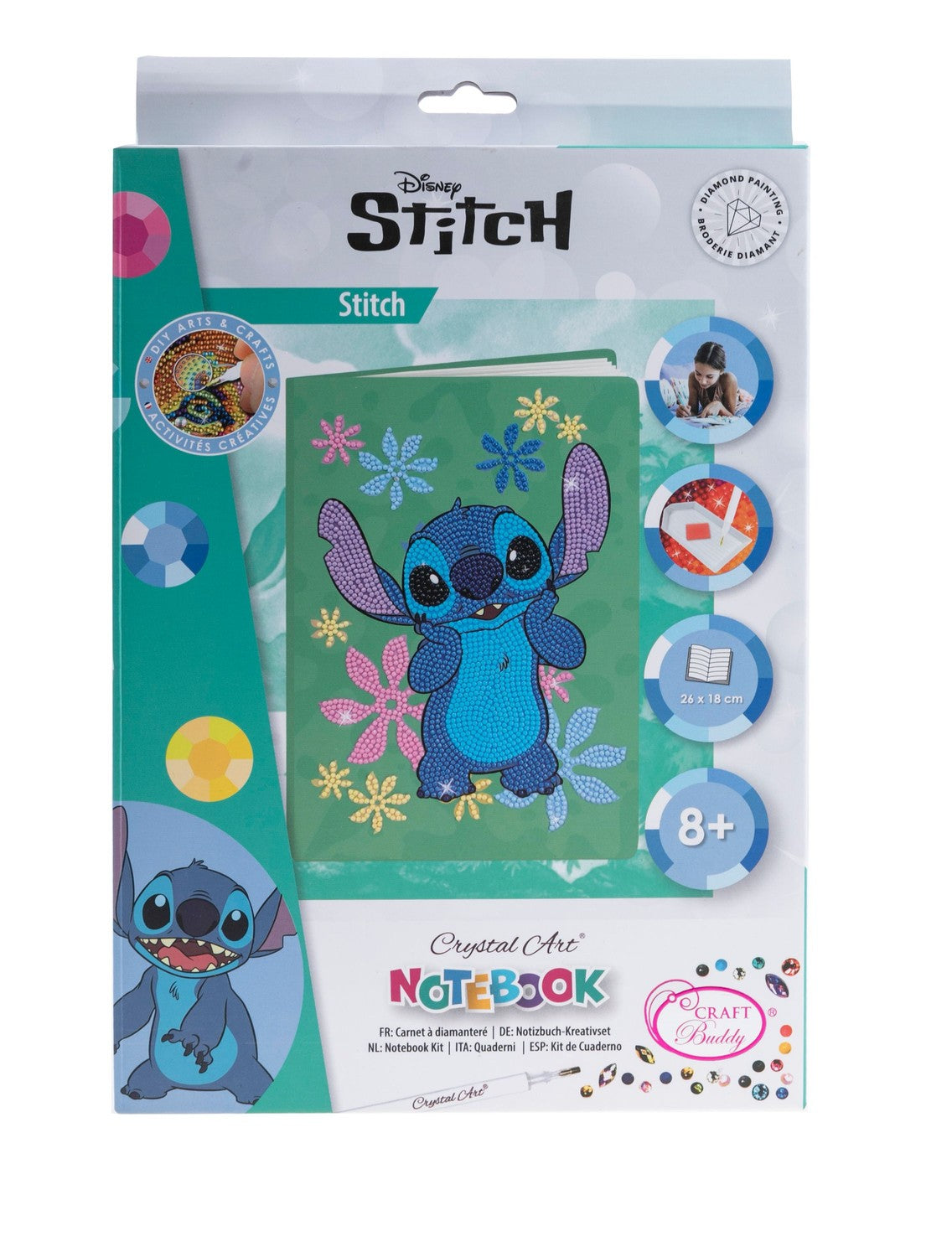 Disney Crystal Art Notebook Stitch
