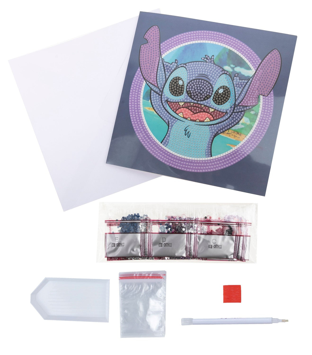 Disney Stitch Crystal Art Card Stitch, 18 X 18 Cm