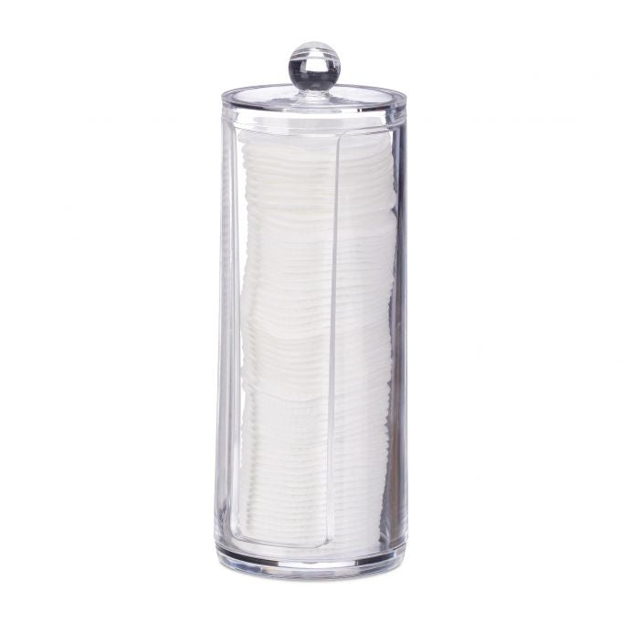 Dispenser for cotton pads with lid