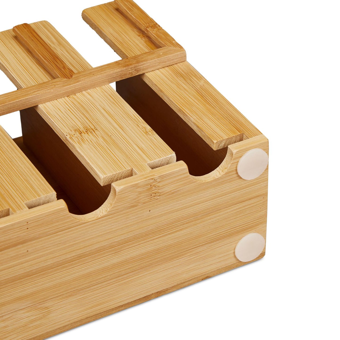 Dispenser for tea bags in bamboo with 6 compartments