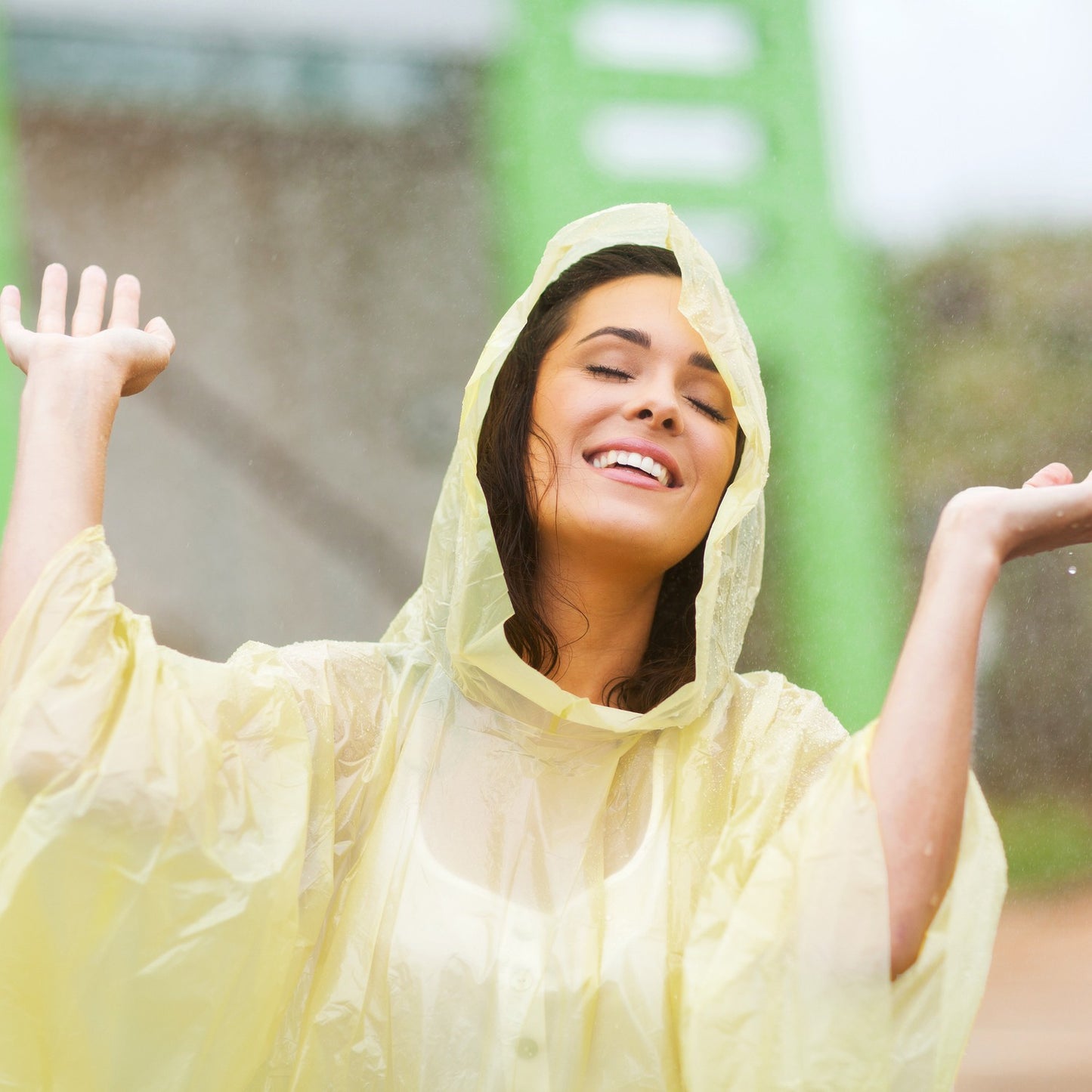Disposable poncho set of 15 different colors