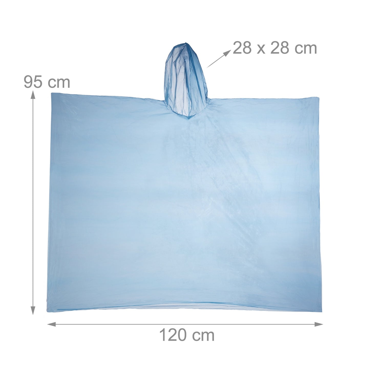 Disposable poncho set of 15 different colors