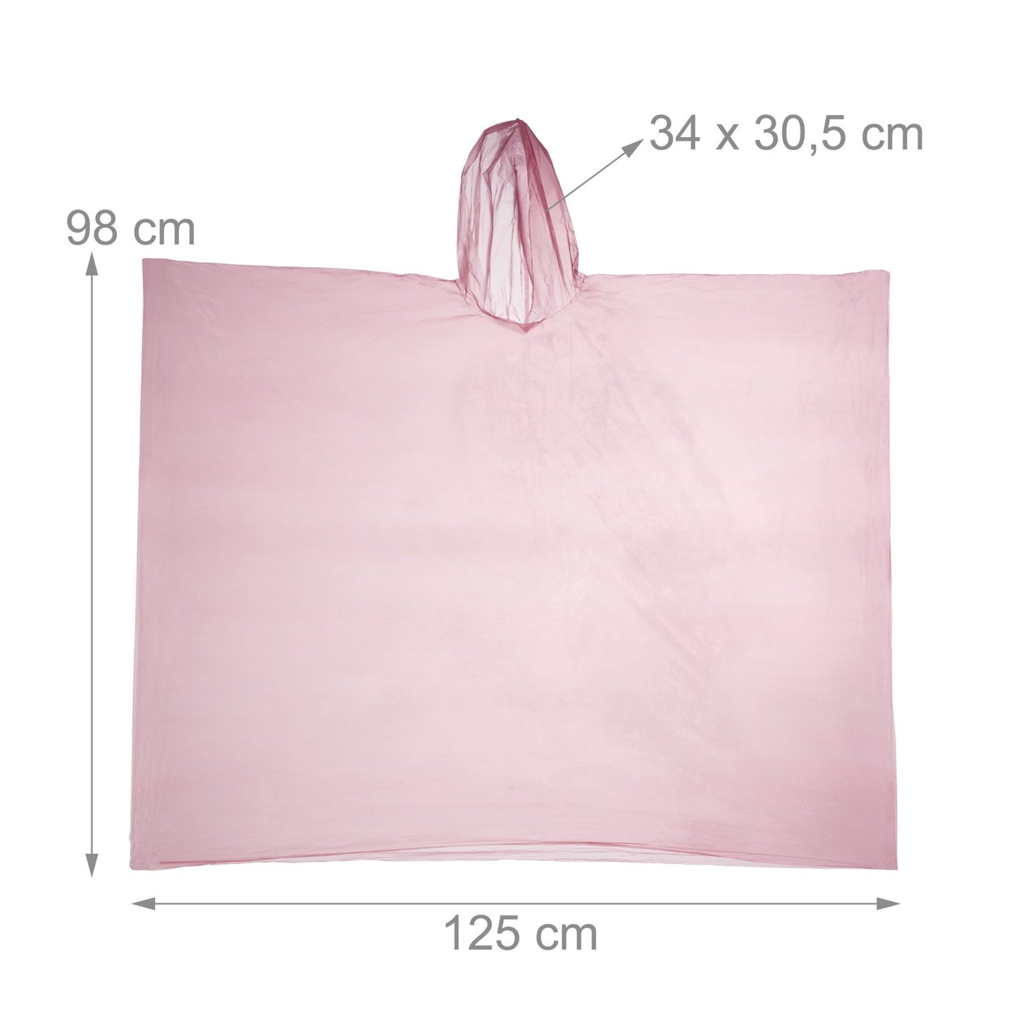 Disposable rain poncho, set of 20