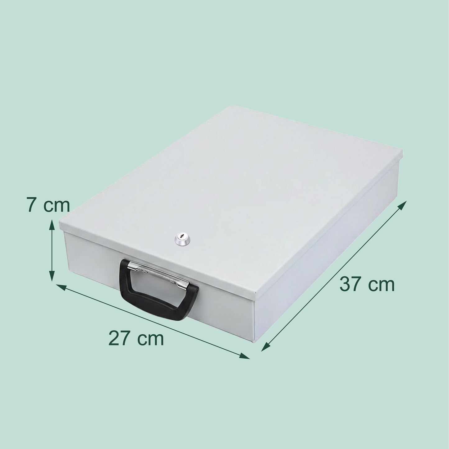 Document Safe Box with Lock – A4 Size, Metal Case