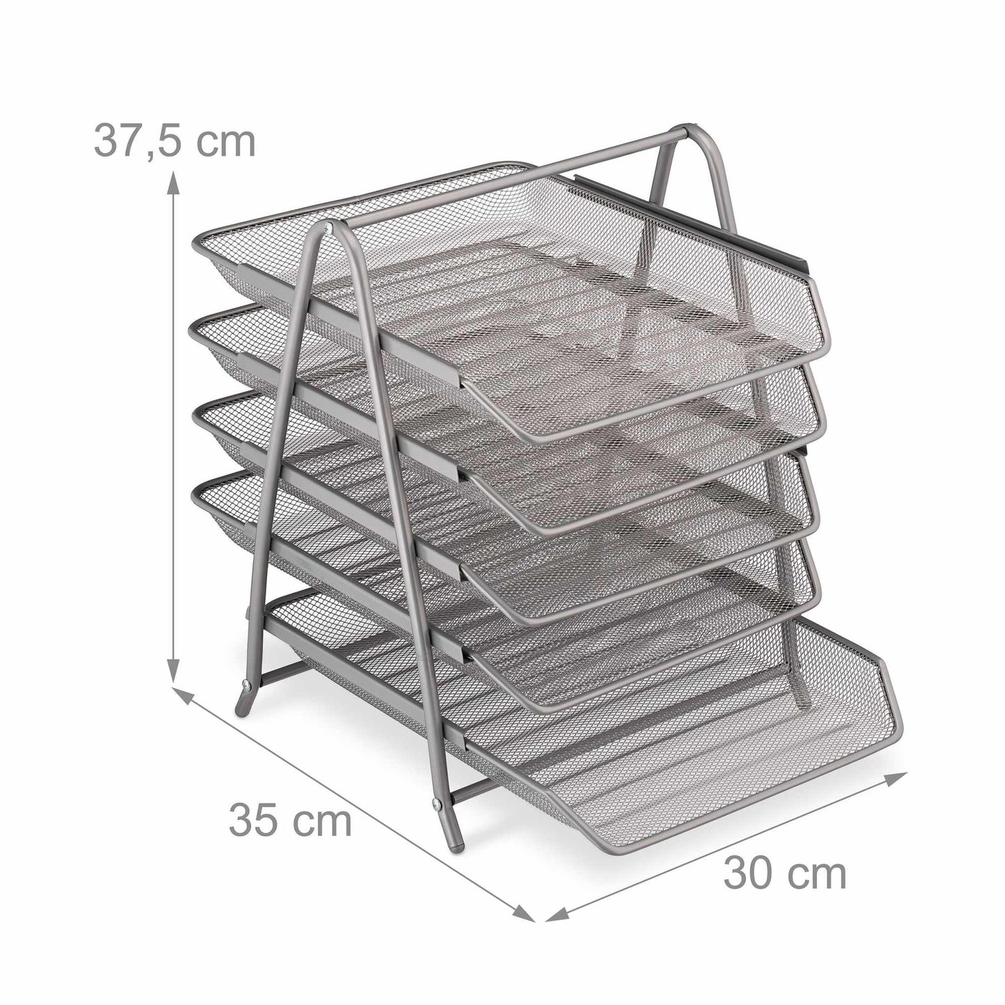Document compartment in metal with 5 compartments