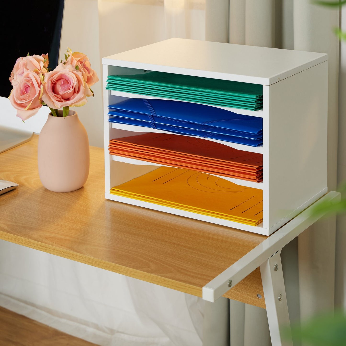Document compartment white 4 compartments