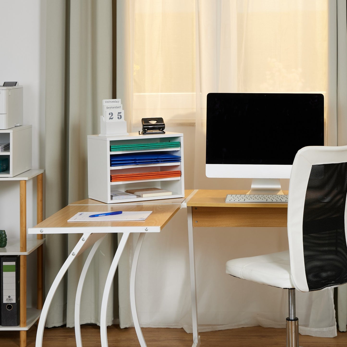 Document compartment white 4 compartments