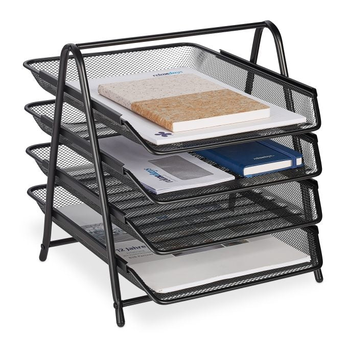 <p>Organize your workspace with our stylish paper tray, designed for everyday use. This document organizer efficiently stores A4 papers, enhancing both functionality and aesthetics in any office setting.</p>

<ul>
<li>Organize with four spacious compartme